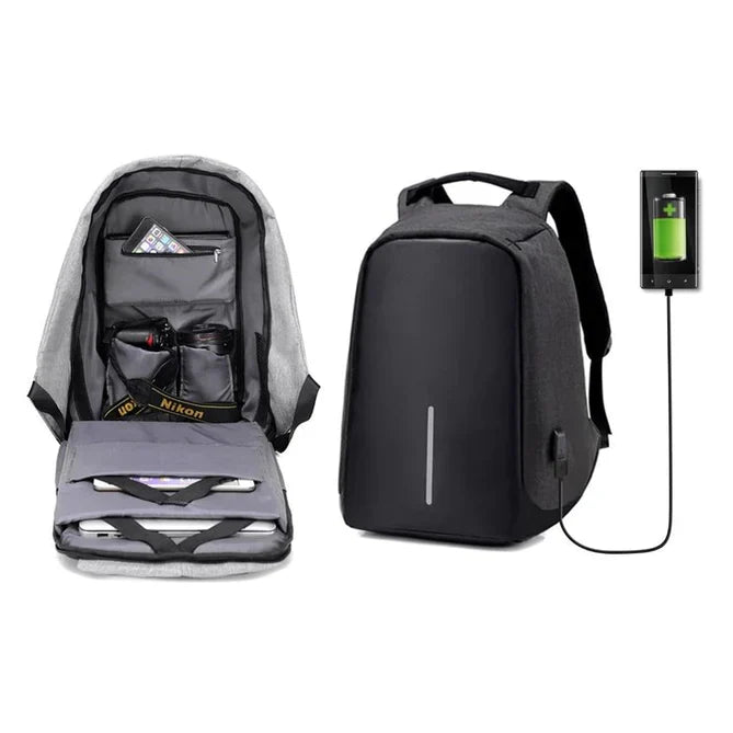 Mochila antirrobo con carga USB multifuncional